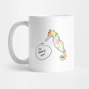 Funny Rainbow Seahorse Mug